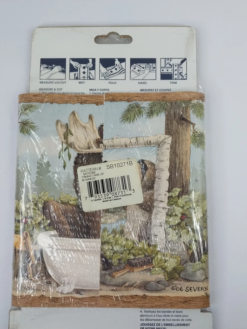 2006 Expressions 5 Yards Prepared Wallpaper Border Bathroom Wildlife Country